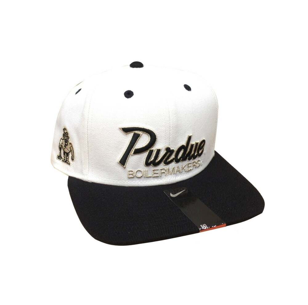 Nike Vintage Two Toned Script Purdue Boilermakers Snapback Hat / Cap